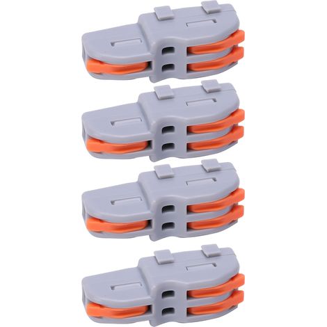 20 borniers rapides 1 entrée 2 sorties, connecteurs de câblage en forme de T à poussoir, répartiteurs de câblage SPLF12A (orange) (1/5)