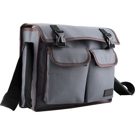 Schultertasche aus dickem Oxford-Gewebe, Organizer für Elektriker/Reparaturarbeiter (grau) (1/5)