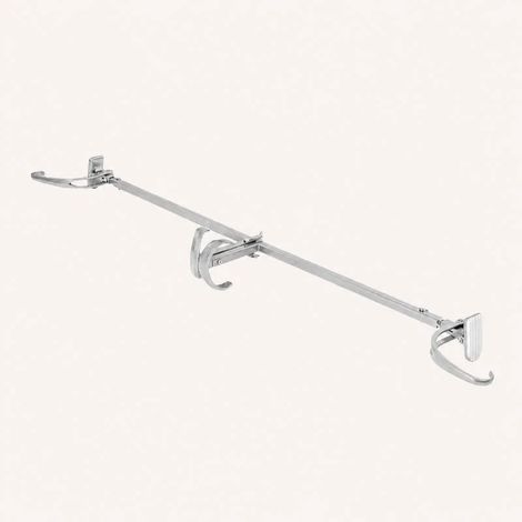 Nouvelle barre de suspension réglable et pratique pour couronne de Noël - Barre de suspension réglable pour couronne - Argent -