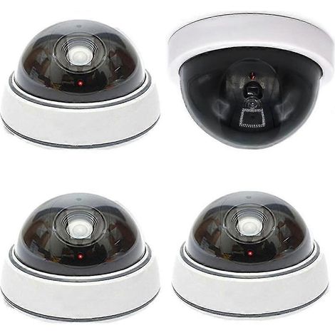 Kryc 4pcs Wireless Dome Dummy Camera Fake Outdoor Security Simulation With Realistic Look Ir Led For Store And Home (1/5)