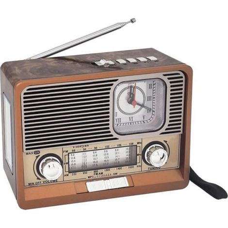 Radio Portable - AM FM - Haut-Parleur Bluetooth - Batterie Rechargeable - Antenne Télescopique - 1 Pièce (1/4)