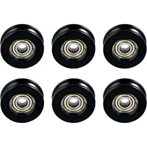6 PièCes Roulette Porte Baie Vitréee Coulissante, Roulettes Rechange Pour Porte Moustiquaire, Coulissante Douche Accessoires, Pour Stores, Tiroirs, Portes En Aluminium, Armoires, 5×20×7mm