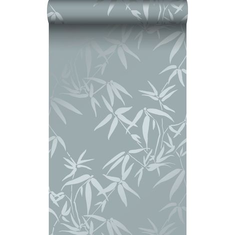 papier peint feuilles de bambou bleu - Origin Wallcoverings (1/5)