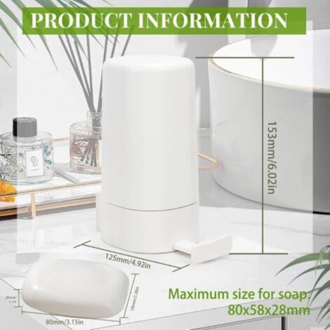 Distributeur de savon solide – Distributeur de savon pour savon solide – Installation murale sans perçage – Étanche – Pour la cuisine et la salle de bain (1/4)