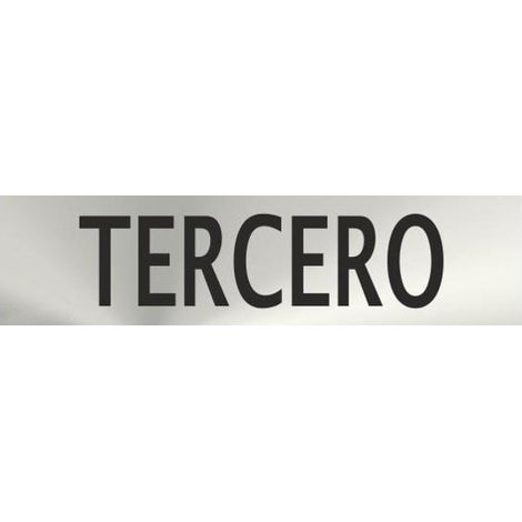 Señal Informativa TERCERO de acero inoxidable números ordinales de 50 x 200 mm SEKURECO (1/2)
