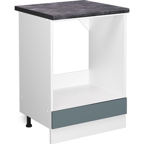 Meuble pour four R-Line, Bleu-gris, 60 cm , PT Anthracite, Vicco