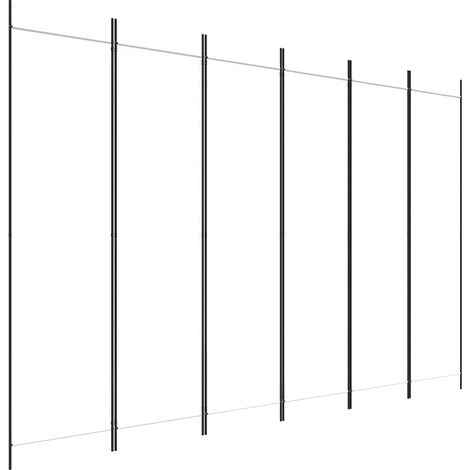 Cloison de séparation 6 panneaux Blanc 300x200 cm Tissu (1/5)