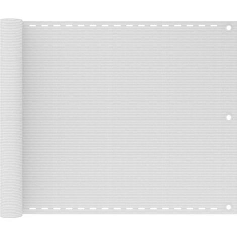 Écran de balcon brise pare vue protection confidentialité en PEHD 75 x 400 cm blanc