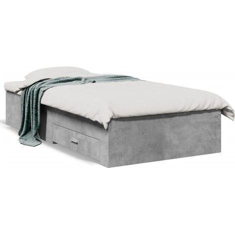 Maison Exclusive - Giroletto Cassetti Grigio Cemento 90x190 cm Legno Multistrato