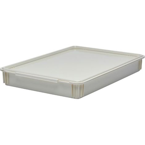Boîtes à pâte à pizza 46 x 66 x 3 mm - 66 x 46 x 7.6 cm - Lot de 6 - Cambro