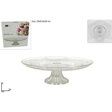 Alzata Alzatina Patisserie Centrotavola in Vetro Angle 29 cm (1/2)