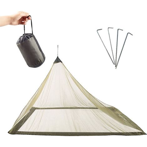 Moustiquaire Protection efficace pour voyage et maison – sans fond contre les insectes – Moustiquaire verte – 220 x 120 x 100 cm (1/5)