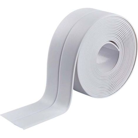 Rollen wasserdichtes Dichtungsband, selbstklebendes Dichtungsband für Toiletten und Badewannen (weiß, 3,2 m x 3,8 cm)