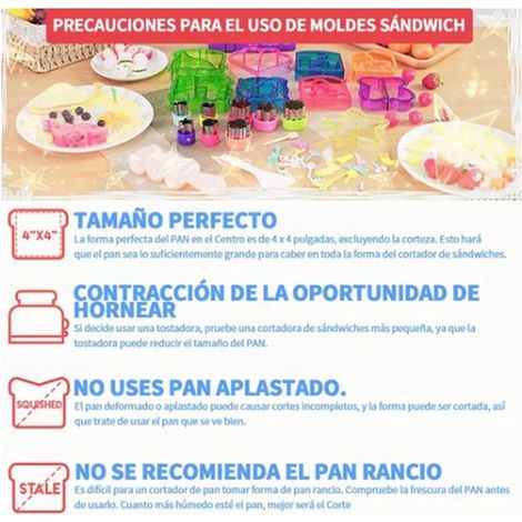 DIY-Backset mit 25 Kunststoffformen für Sandwiches, Toasts, Kekse und Obst, Farbe zufällig. (1/5)
