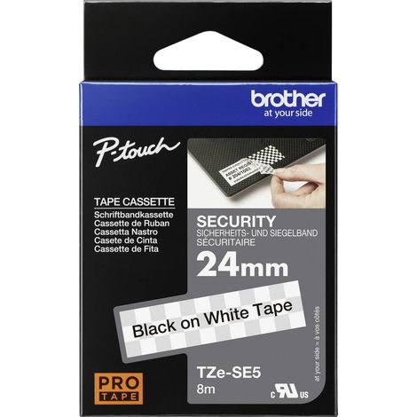 Brother TZe TZe-SE5 Colore Nastro: Bianco Colore carattere:Nero 24 mm 8 m (1/5)
