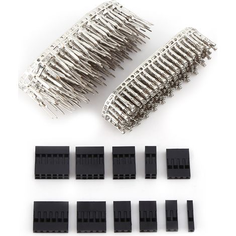 620-teiliges Jumperkabel-Stiftleisten-Gehäuseset mit Stecker/Buchse, Crimp-Pins und Klemmen (1/5)