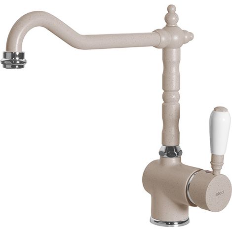 Elleci MGKRIO51. Colore del prodotto: Beige, Materiale del rubinetto: Granitek, Controllo del flusso d'acqua: Leva sanitaria. Altezza (max): 28 cm, Altezza sopra la superficie di fissaggio (max): 2... (1/6)