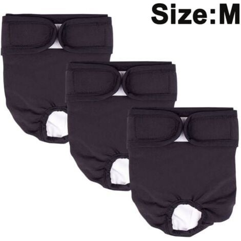 Lot de 3 Couches lavables et réutilisables pour chien, culotte menstruelle pour chien, couches hygiéniques très absorbantes, culotte menstruelle anti-harcèlement pour animaux (1/5)