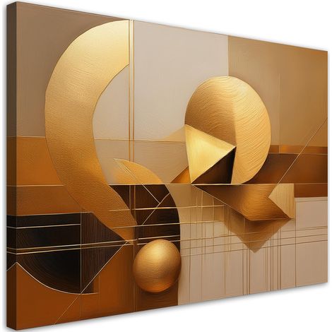 Quadro su tela, Astrazione geometrica 3D - 60x40 (1/5)