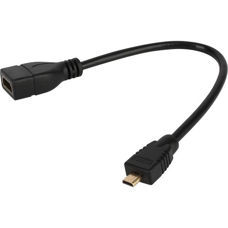 1 Câble adaptateur Micro HDMI vers HDMI, 1080p, 3D, ARC, pour ordinateur portable, tablette (1/5)