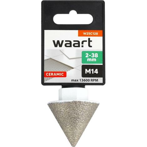 Cortador cónico de diamante Waart de 2-38 mm x M14