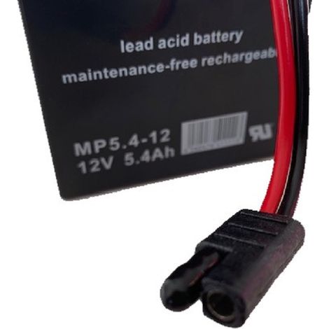 Multipower MP5,4-12 AGM Bleiakku 12V 5,4Ah mit Stecker für Sabo/Toro Rasenmäher