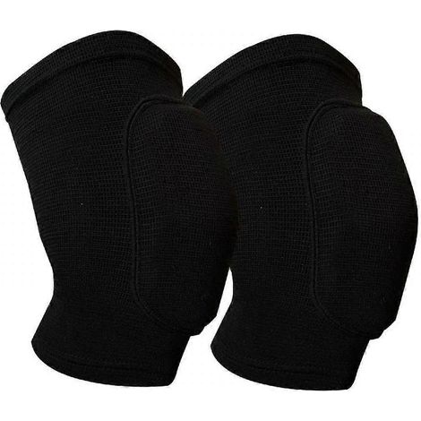 Shxx Knieschoner, weiche, atmungsaktive Knieschoner für Männer, Frauen und Kinder, Knieschutz, Kniebandagen für Volleyball und Fußball D927-54-M-Black