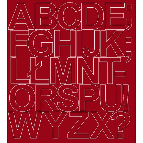 Lettere adesive autoadesive 10 cm rosso scuro opaco
