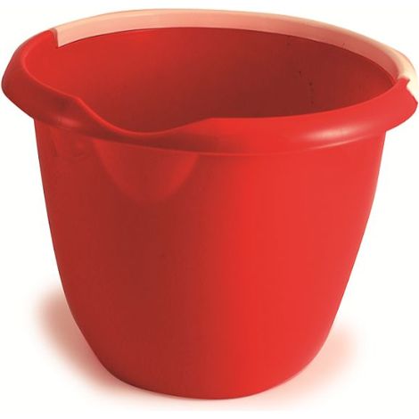 Seau en Plastique Rouge avec poignée, 10L ( Prix pour 1 )