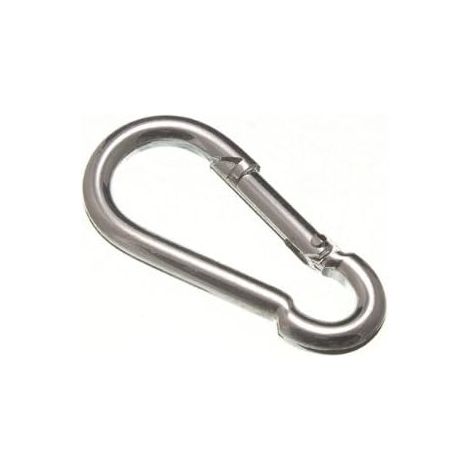 6 mousquetons M6 en acier zingué avec verrouillage à ressort – Polyvalent et durable (1/2)