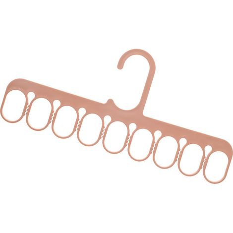 Cintre à 9 trous, organisateur de placard et de penderie multifonctionnel, orange, pour écharpes, chaussettes et pantalons (1/5)