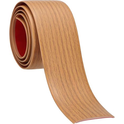 Bande de Transition de Sol Auto-Adhésive 2 Po X 3 Pi, Séparateur Plat de Sol en Vinyle Stratifié pour Combler Les Lacunes Des Sols, Couvrir Les Carreaux de Sol Chêne Jaune (1/5)