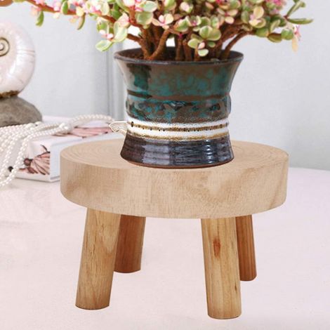 Wooden plant stand,Mini Wooden Stool Display Stand Modern Plant Stand, succulent plant stand Flower Pot Holder Decorative Plant Holder Indoor Outdoor for Home, Garden, Patio(NOT POTS),)20X9X6cm (1/5)