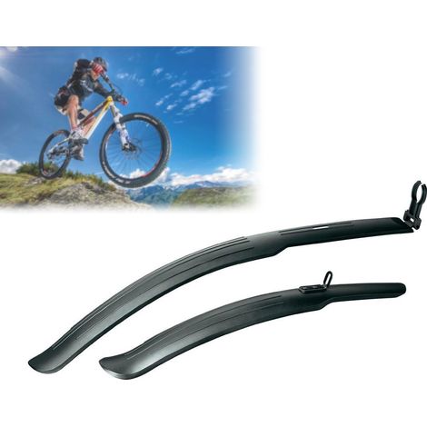 X2 guardabarros universales para bicicletas + kit de fijación MUDGUARDS 68304 (1/2)
