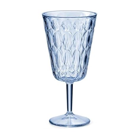 Guzzini Copa Vanity 330 ml de cristal acrílico azul – Vaso elegante y resistente para mesa