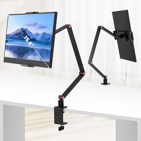Faltbarer, verstellbarer Tablet-Halter – 14,1 x 10 cm (5,55 x 3,94 Zoll) – Geeignet für tragbare Monitore und Tablets von 4,7 bis 12,9 Zoll. (1/4)