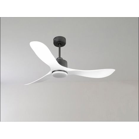 Modulo Slim de Klassfan - Ventilateur de plafond et destratificateur moteur DC blanc et bois blanc 10 à 20 m² (1/5)