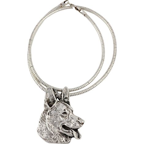 Pastore tedesco, Alsaziano - collana per cani, gioielli unici per amanti dei cani, ciondolo a forma di serpente unico di Art-Dog (1/5)