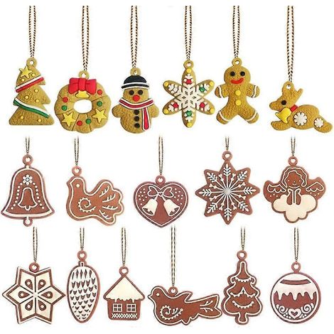 17 Pièces Décorations De Sapin De Noël En Pvc Animaux Main Flocon De Neige Bonhomme De Neige Carillon Oiseau Ange Petites Breloques Pour Décorations De Sapin De Noël uu (1/5)
