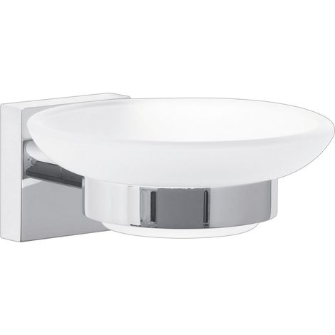 Tesa – Porte-savon mural 40240 en métal chrome brillant – Installation sans perçage – Compatible carrelage, bois lisse, verre – Dimensions 128x109x53mm - Q155972 (1/5)