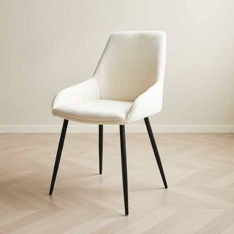 Esszimmerstuhl Elle Cream Fabric – Ohne Armlehne