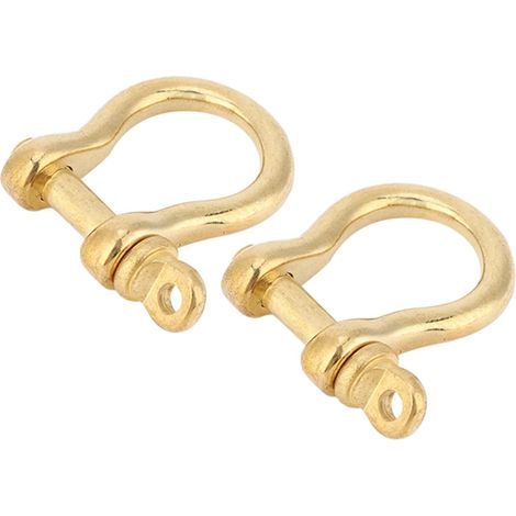 Boucle de Connexion Durable de Manille D'ancrage en Laiton pour Porte-clés FOB 10mm doré pour Chaînes et Câbles Métalliques 2 Jeux (1/5)