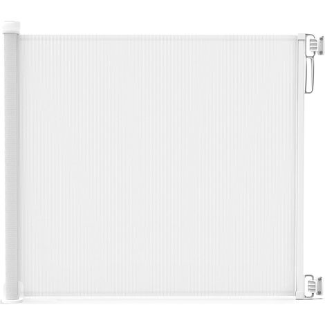 VOUNOT Cancelletto per Bambini Estensibile, 0-180 cm Cancello Barriera Sicurezza Griglia per Porte, Scale e Corridoi, Bianco