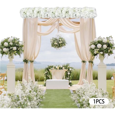 Künstliche Blumen, Elegante Wohnkultur, Vielseitige Verwendung, WEISS (1/2)