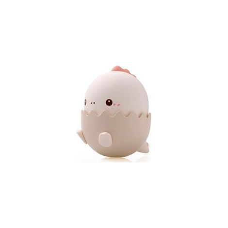 Veilleuse dinosaure sans fil rechargeable USB, lampe de chevet œuf pour bébé, lumière douce – Idée cadeau naissance, future maman, chambre enfant (Rose)–