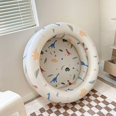 Piscine ronde pour enfants, pataugeoire gonflable pour bébé, jouet d'intérieur et d'extérieur, dinosaure animé 85 x 25 cm (1/5)