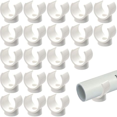 20 PEX-Klammern, PVC-Rohrhalterung, 16-mm-U-Haken, Wandmontage, für Sanitärinstallationen (1/5)