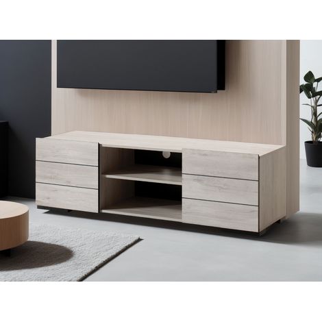 Maze - tv-schrank - graues holz - 160 cm - moderner stil - holz / grau (1/4)