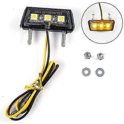1 feu de plaque d'immatriculation LED étanche 12 V pour moto (1/5)
