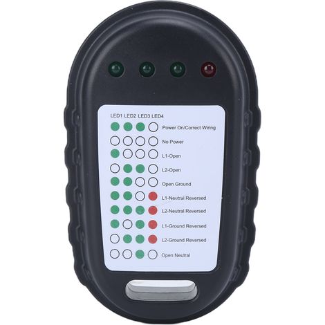 Testeur de prise électrique RV 50A 125V/250V, analyseur de circuit portable avec indicateur LED pour camping-cars et caravanes (1/5)